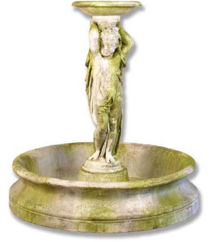 Mio Cherub Fountain 54 W" Statue