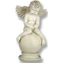 Sleepy 
          Angel with Wings 19.0"H Statue