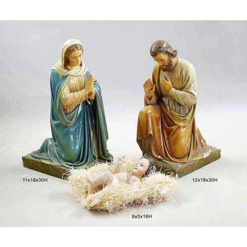 Jesus Mary And Joseph 30 with baby Jesus - Nativity Statues