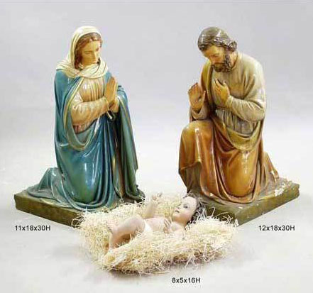 Bernese Mary with Child Statue - Nativity Scene